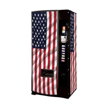 Dixie Narco Model 276E 12 oz Can Machine - USA Flag Graphics