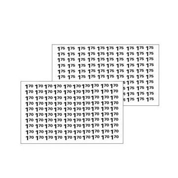 Automatic Products price labels sheet $1.70-$1.75 (NEW)