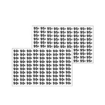 Automatic Products price labels sheet 90-95 cents (NEW)