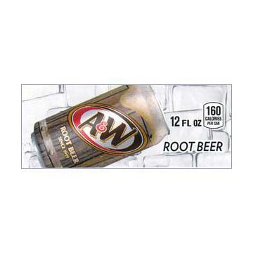A+W Root Beer small size 12 oz can flavor strip (minimum order 3)