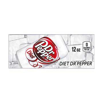 Diet Dr Pepper small size 12 oz can flavor strip (minimum order 3)