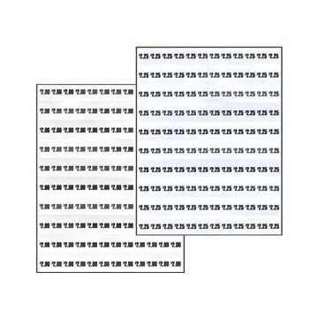 Dixie Narco Model 5591 price labels sheet 2.00-2.25 cents