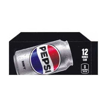 Diet Pepsi Cola small size 12 oz can flavor strip (minimum order 3)