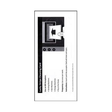 Lucky Stripe Bill Acceptor Cleaning Card