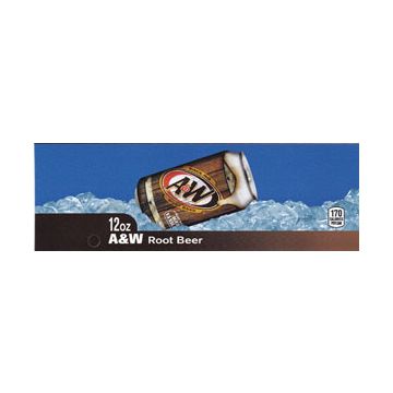 A&W Root Beer on ice large size flavor strip