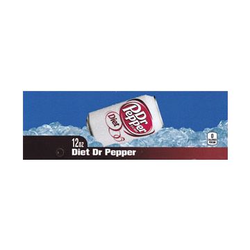 Diet Dr Pepper on ice large size flavor strip