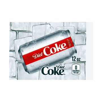 Diet Coke on ice medium size flavor strip