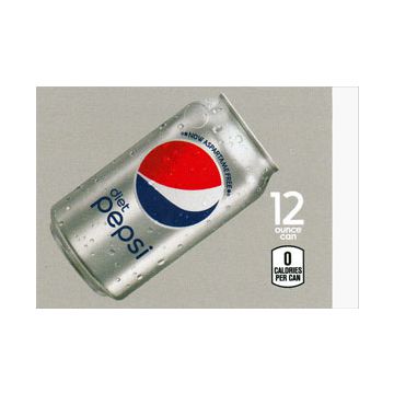 Diet Pepsi Cola on ice medium size flavor strip