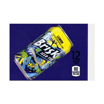 Lipton Brisk Tea on ice medium size flavor strip