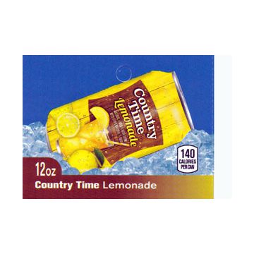 Country Time Lemonade on ice medium size flavor strip