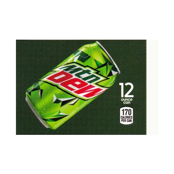 Mountain Dew on ice medium size flavor strip