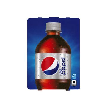 Diet Pepsi Cola New Age (HVV) 20 oz bottle flavor strip