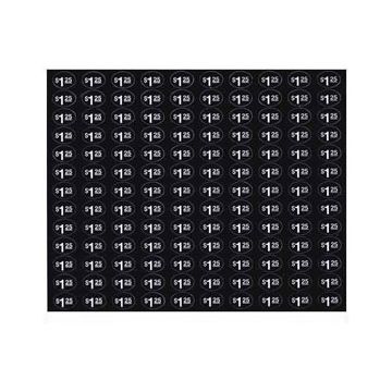 Price stickers generic soda, snack $1.25 (black) (NEW)