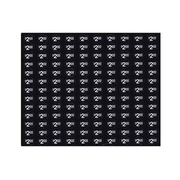 Price stickers generic soda, snack $2.00 (black) (NEW)