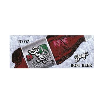 Barq's Root Beer small size 20oz bottle flavor strip