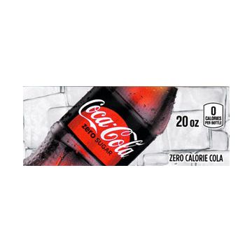 Coca Cola Zero small size 20oz bottle flavor strip