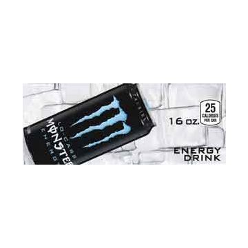 Monster Energy lo carb can on ice small size flavor strip