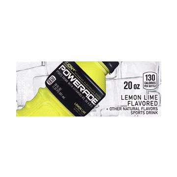Powerade Lemon Lime small size 20 oz bottle flavor strip