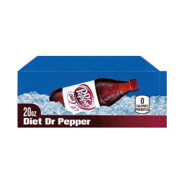 Diet Dr Pepper small size 20oz bottle flavor strip