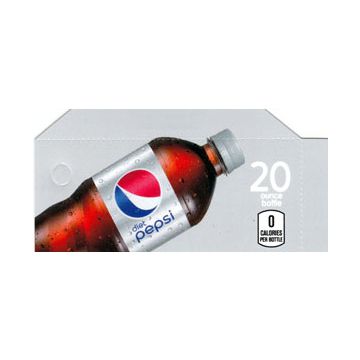 Diet Pepsi Cola small size 20oz bottle flavor strip
