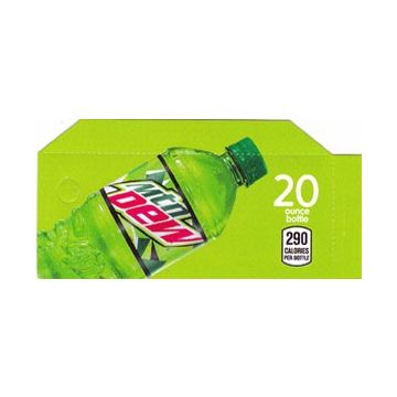 Mountain Dew small size 20oz bottle flavor strip