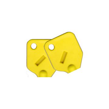 Large Yellow Key Covers For Tubular Keys - 2 Covers