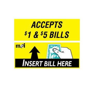 Mars Validator Snack Face Style Decal $1-$5 and Insert Bill