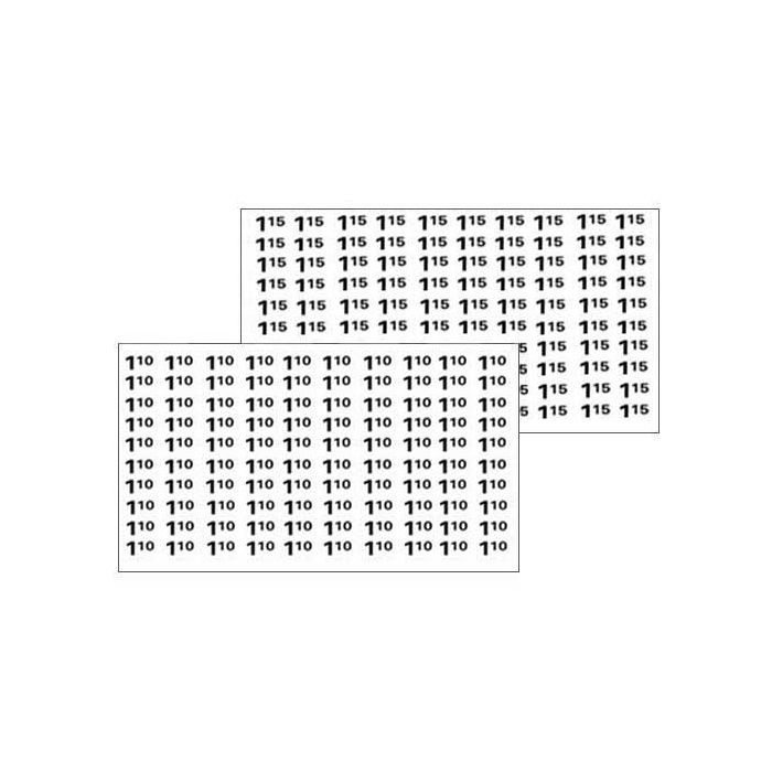 Automatic Products price labels sheet $1.10-$1.15