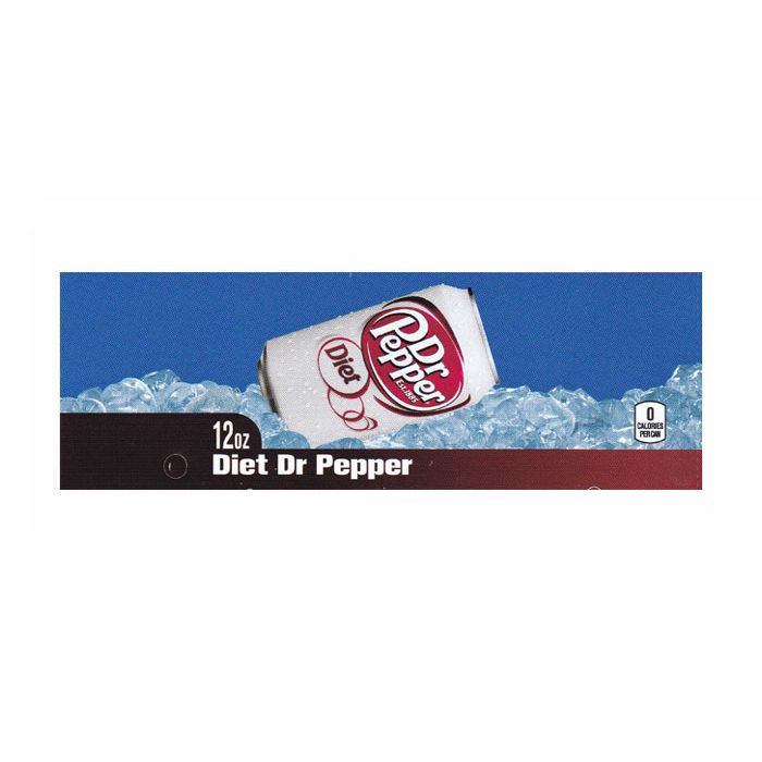 Diet Dr Pepper on ice large size flavor strip