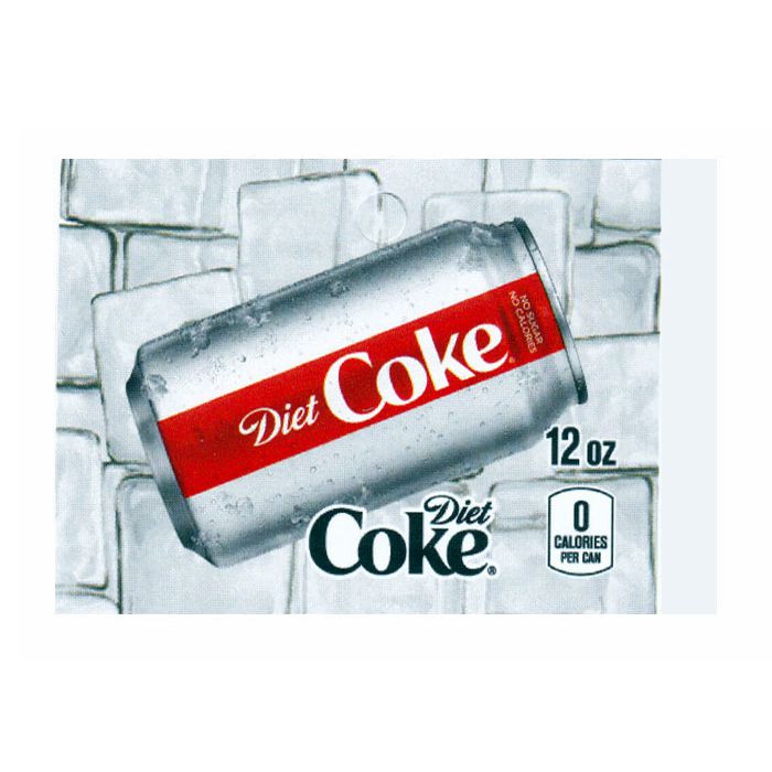 Diet Coke on ice medium size flavor strip