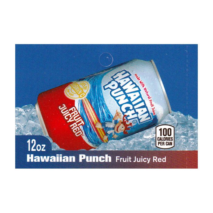 Hawaiian Punch on ice medium size flavor strip