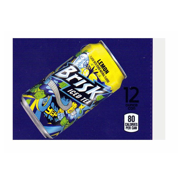 Lipton Brisk Tea on ice medium size flavor strip