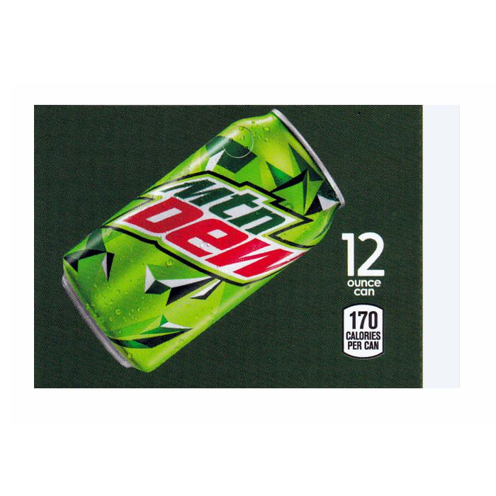 Mountain Dew on ice medium size flavor strip