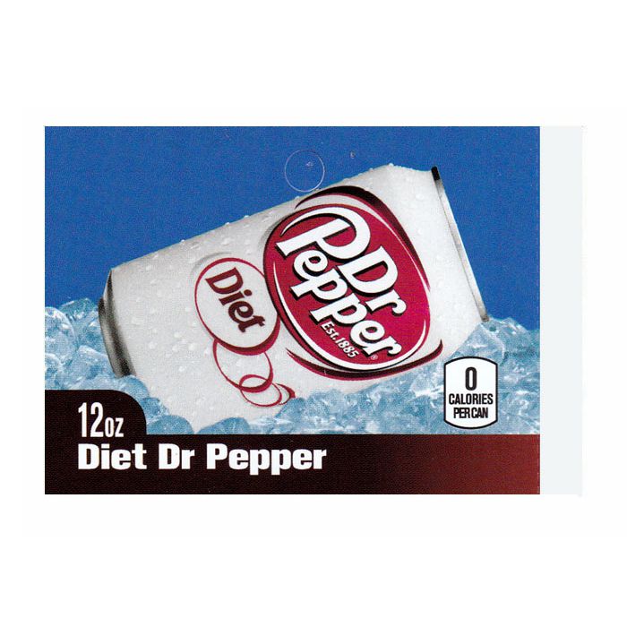 Diet Dr Pepper on ice medium size flavor strip