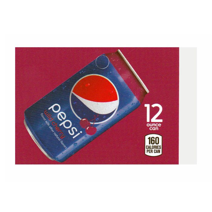 Wild Cherry Pepsi Cola on ice medium size flavor strip