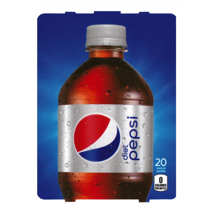 Diet Pepsi Cola New Age (HVV) 20 oz bottle flavor strip