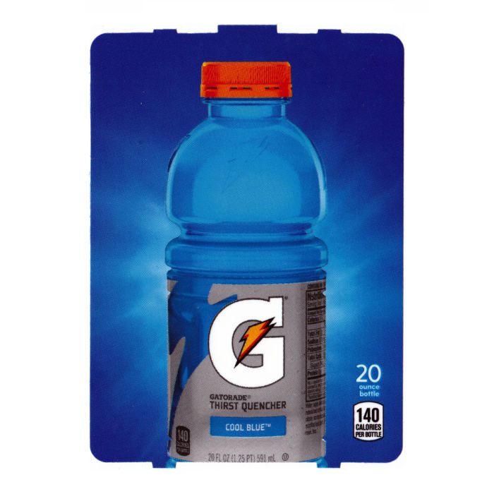 Gatorade Cool Blue (HVV) 20 oz bottle flavor strip