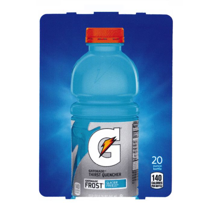 Gatorade Glacier Freeze (HVV) 20 oz bottle flavor strip