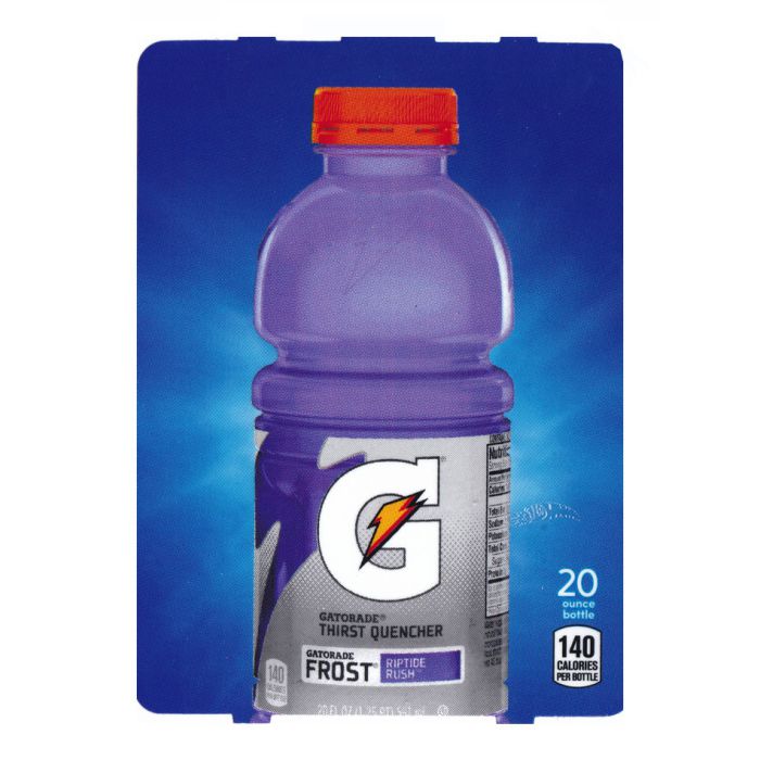 Gatorade Riptide Rush (HVV) 20 oz bottle flavor strip