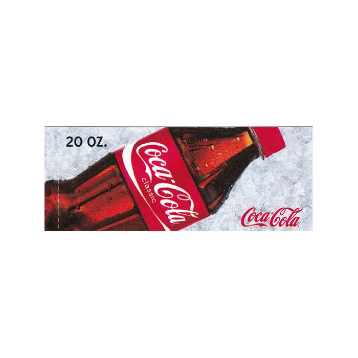 Coca Cola small size 20oz bottle flavor strip