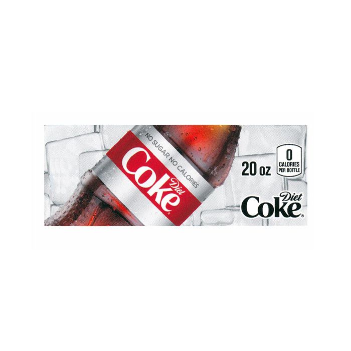 Diet Coke small size 20oz bottle flavor strip