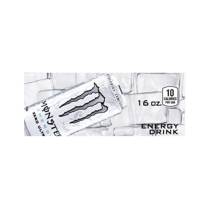 Monster Energy Zero Ultra can on ice small size flavor strip
