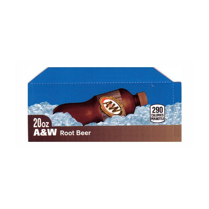A&W Root Beer small size 20oz bottle flavor strip