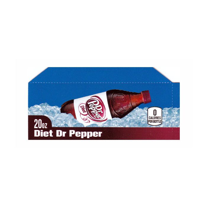 Diet Dr Pepper small size 20oz bottle flavor strip