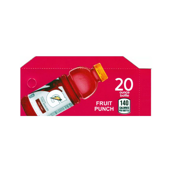 Gatorade Fruit Punch small size 20oz bottle flavor strip