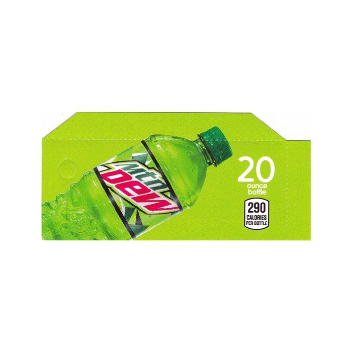 Mountain Dew small size 20oz bottle flavor strip