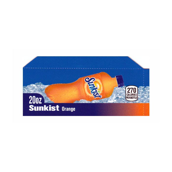 Sunkist Orange small size 20oz bottle flavor strip