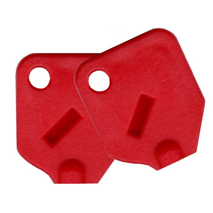 Large Red Key Covers For Tubular Keys - 2 Covers