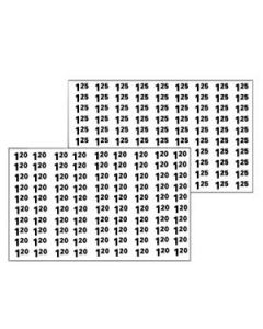 Automatic Products price labels sheet $1.20-$1.25 (NEW)