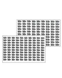 Automatic Products price labels sheet 50-55 cents (NEW)